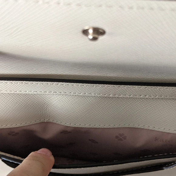 Kate Spade Willow Wallet cream Tan Leather Chain strap crossbody Bag - Picture 6 of 8